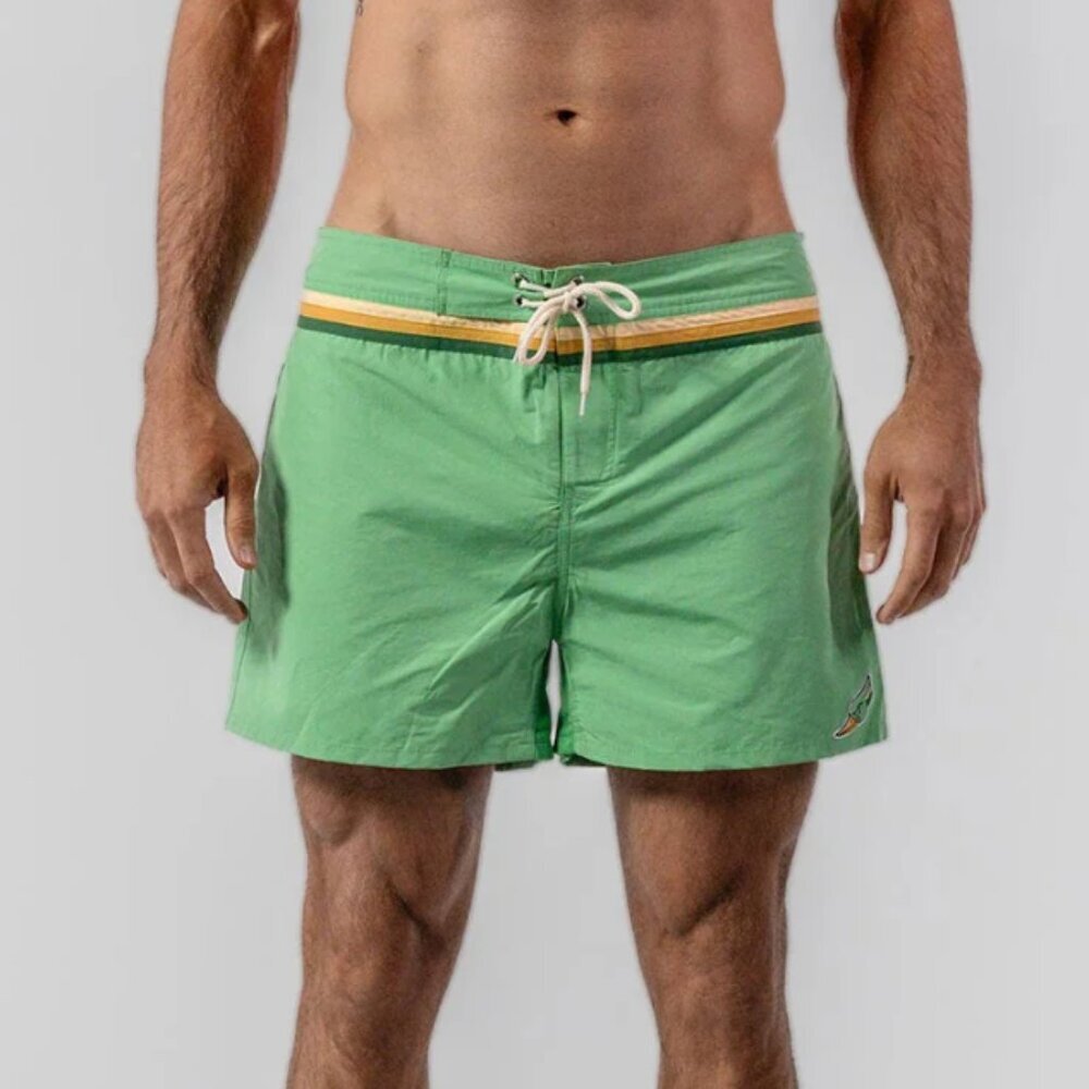 SWAM x Woodpecker Light Green Swim Shorts NWT